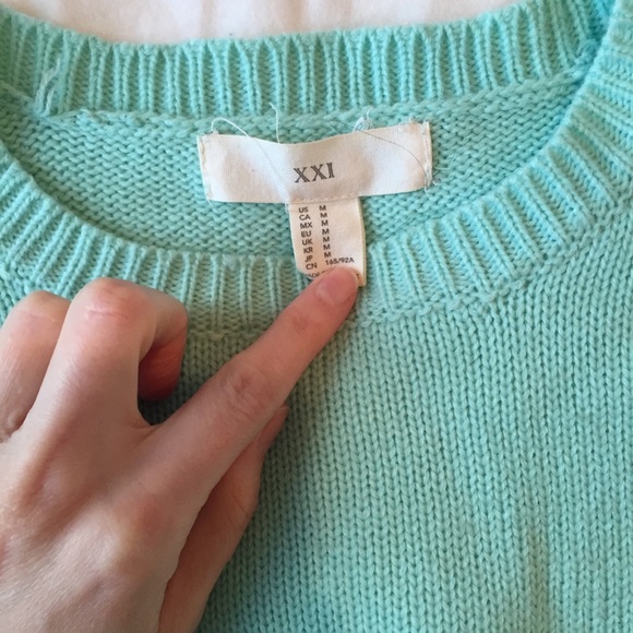 F21 Adorable Mint Cat Sweater - Picture 4 of 8